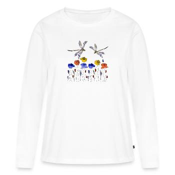 Wichtig - Frauen Premium Bio Langarmshirt - Weiß - Vorne - Julia (174cm)