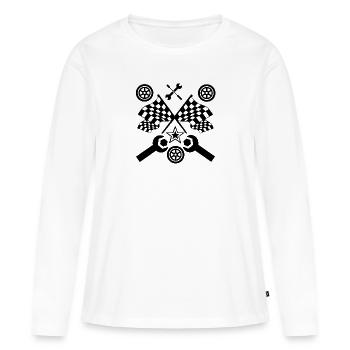 Auto - Frauen Premium Bio Langarmshirt - Weiß - Vorne - Julia (174cm)