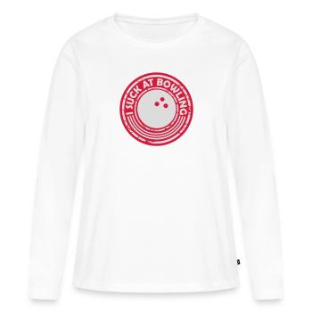 Je suis nul au bowling - T-shirt manches longues Premium bio Femme - blanc - Devant - Julia (174cm)