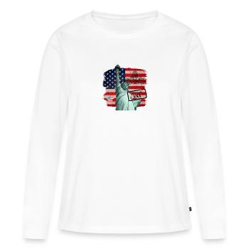 Freiheitsstatue, USA - Frauen Premium Bio Langarmshirt - Weiß - Vorne - Julia (174cm)