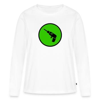 Forer - T-shirt manches longues Premium bio Femme - blanc - Devant - Julia (174cm)