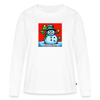 Frohe Weihnachten Feliz Navidad - Frauen Premium Bio Langarmshirt - Weiß - Vorne - Julia (174cm)