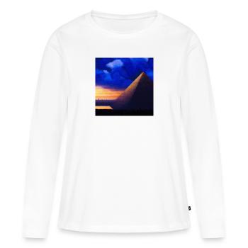 Great Pyramid - Women's Premium Organic Long Sleeve Shirt - white - Front - Julia (174cm)