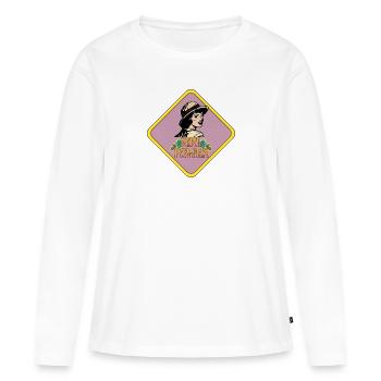 Girl power - T-shirt manches longues Premium bio Femme - blanc - Devant - Julia (174cm)