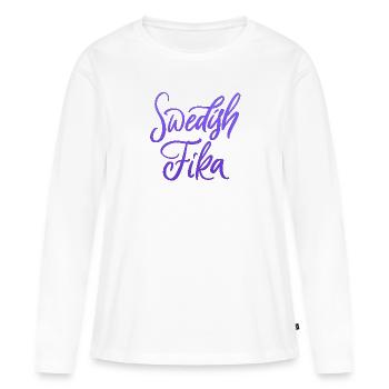 Sweden Sverige Viking Norden Scandinavia - Women's Premium Organic Long Sleeve Shirt - white - Front - Julia (174cm)