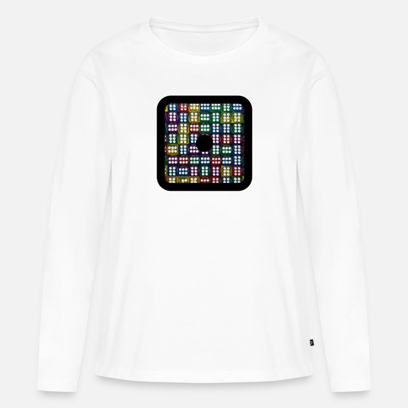 Cubesss 2 - Frauen Premium Bio Langarmshirt - Weiß