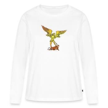 Michael archangel saint christian angels saint snkt - Women's Premium Organic Long Sleeve Shirt - white - Front - Julia (174cm)