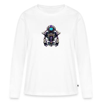 Robot Alpha - Women's Premium Organic Long Sleeve Shirt - white - Front - Julia (174cm)