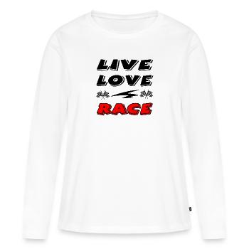 Auto - Frauen Premium Bio Langarmshirt - Weiß - Vorne - Julia (174cm)