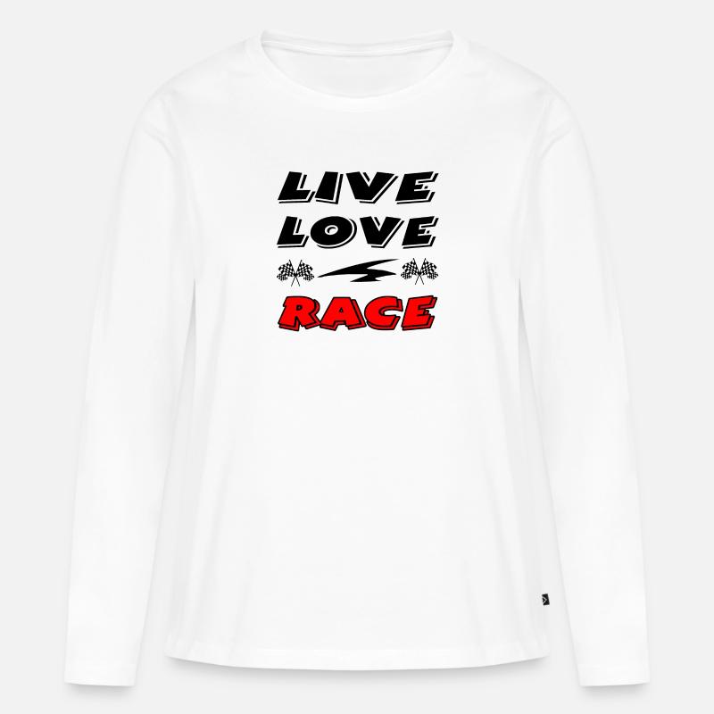 Auto - Frauen Premium Bio Langarmshirt - Weiß