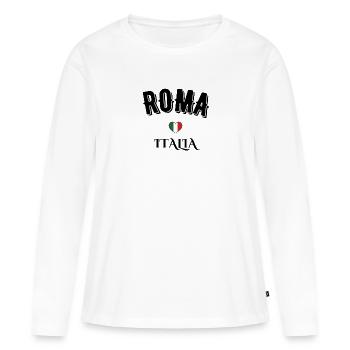 Roma italia - Women's Premium Organic Long Sleeve Shirt - white - Front - Julia (174cm)