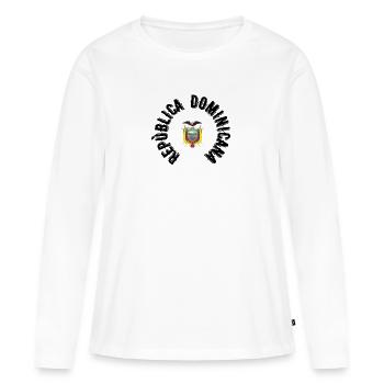 République dominicaine - T-shirt manches longues Premium bio Femme - blanc - Devant - Julia (174cm)
