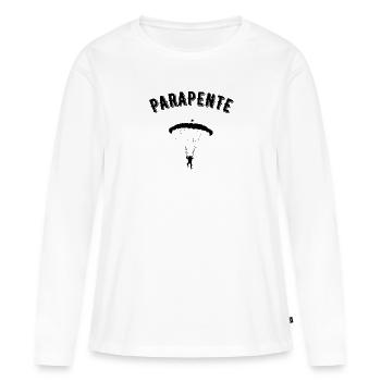 Gleitschirm - Frauen Premium Bio Langarmshirt - Weiß - Vorne - Julia (174cm)