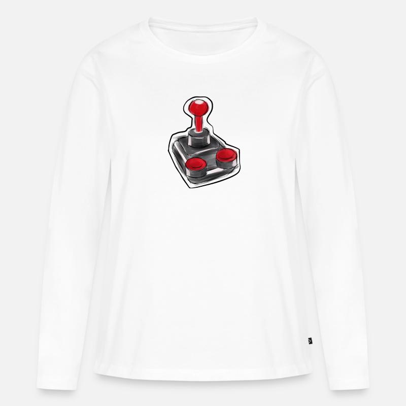 Gaming - Frauen Premium Bio Langarmshirt - Weiß