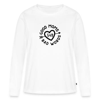Les bonnes mamans disent de gros mots. Belles citations disant pour - T-shirt manches longues Premium bio Femme - blanc - Devant - Julia (174cm)