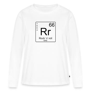 rocknroll - T-shirt manches longues Premium bio Femme - blanc - Devant - Julia (174cm)