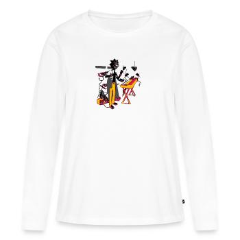 Henry Le compositeur fou - T-shirt manches longues Premium bio Femme - blanc - Devant - Julia (174cm)