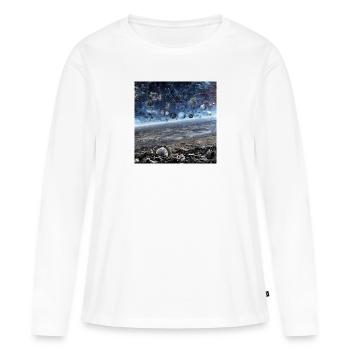 Destroyed Earth - Women's Premium Organic Long Sleeve Shirt - white - Front - Julia (174cm)