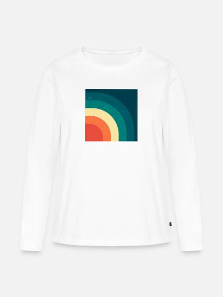 "Vintage 3" - Frauen Premium Bio Langarmshirt - Weiß