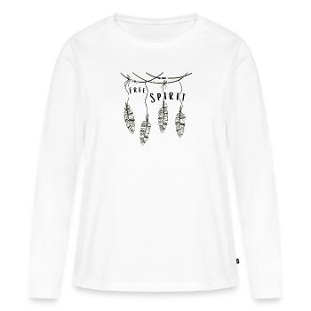 free spirit spring - Women's Premium Organic Long Sleeve Shirt - white - Front - Julia (174cm)