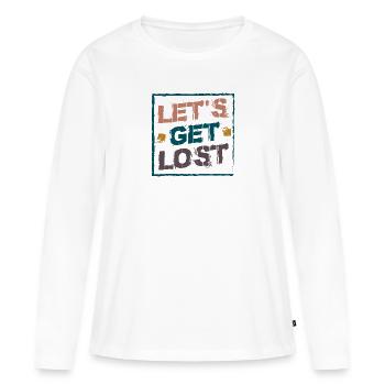 Let´s get Lost - Frauen Premium Bio Langarmshirt - Weiß - Vorne - Julia (174cm)