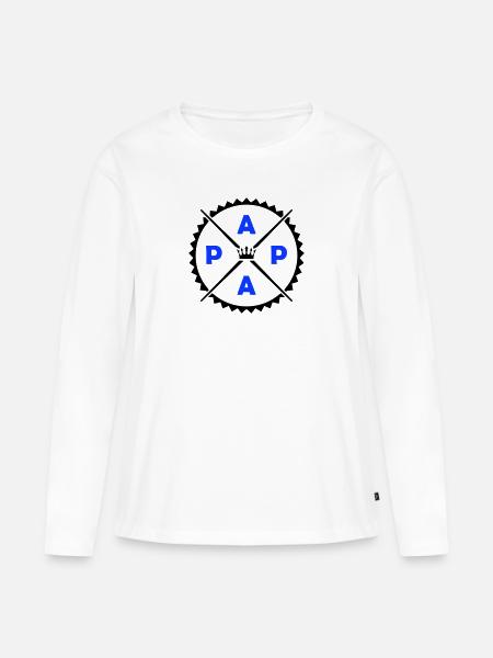 Papa - T-shirt manches longues Premium bio Femme - blanc