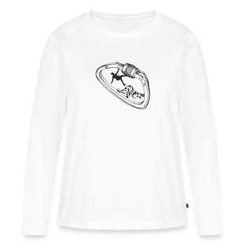 Kletterer in Karabiner - Frauen Premium Bio Langarmshirt - Weiß - Vorne - Julia (174cm)