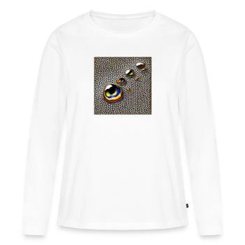 Verser des larmes - T-shirt manches longues Premium bio Femme - blanc - Devant - Julia (174cm)