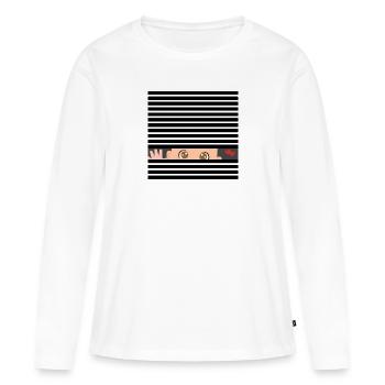 Impression "Future Mom: Please wait" - Women's Premium Organic Long Sleeve Shirt - white - Front - Julia (174cm)