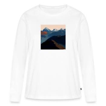 Italian mountain scenery Mountains at dawn - Women's Premium Organic Long Sleeve Shirt - white - Front - Julia (174cm)