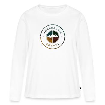 Collection de voyage illimitée - Profitez du Freih - T-shirt manches longues Premium bio Femme - blanc - Devant - Julia (174cm)