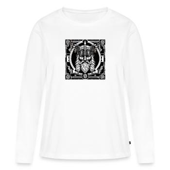 Maître des runes - T-shirt manches longues Premium bio Femme - blanc - Devant - Julia (174cm)