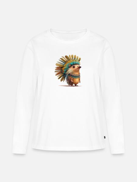 Bogusz der Igel - Frauen Premium Bio Langarmshirt - Weiß