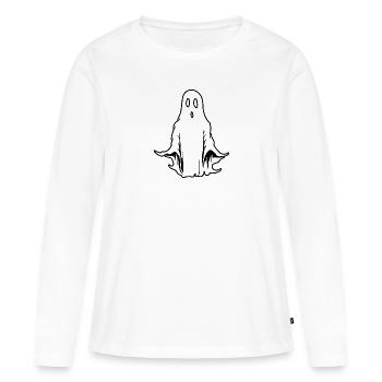 Ghost Ghosts Witching Hour Halloween - T-shirt manches longues Premium bio Femme - blanc - Devant - Julia (174cm)