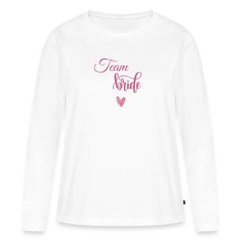 Team bride - Women's Premium Organic Long Sleeve Shirt - white - Front - Julia (174cm)