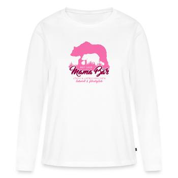 Mama Bär seit 2023 Muttertag Geschenk Weihnachten - Frauen Premium Bio Langarmshirt - Weiß - Vorne - Julia (174cm)