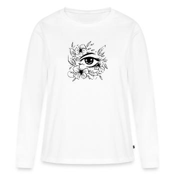 Eye Eyes Ophthalmologist - Women's Premium Organic Long Sleeve Shirt - white - Front - Julia (174cm)