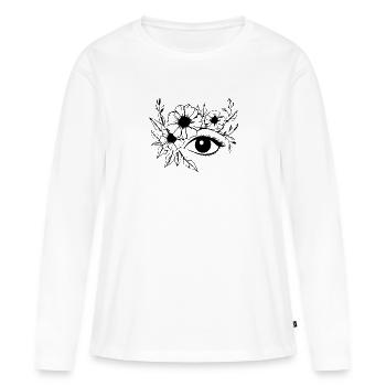 Eye Eyes Ophthalmologist - Women's Premium Organic Long Sleeve Shirt - white - Front - Julia (174cm)