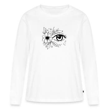 Eye Eyes Ophthalmologist - Women's Premium Organic Long Sleeve Shirt - white - Front - Julia (174cm)