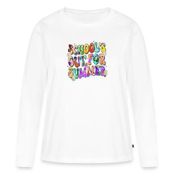 Abschlussfeier 2024 Abiturfeier - Frauen Premium Bio Langarmshirt - Weiß - Vorne - Julia (174cm)