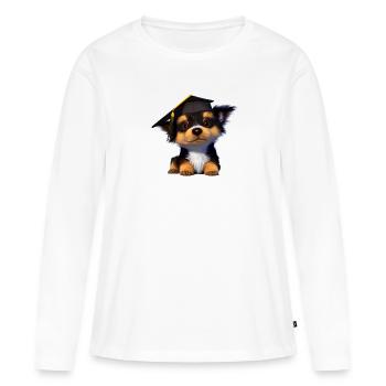 Bachelor Australian Shepherd University Studies - T-shirt manches longues Premium bio Femme - blanc - Devant - Julia (174cm)