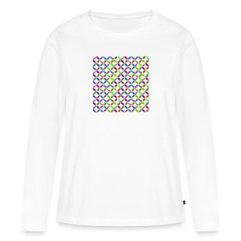 Pattern - Women's Premium Organic Long Sleeve Shirt - white - Front - Julia (174cm)