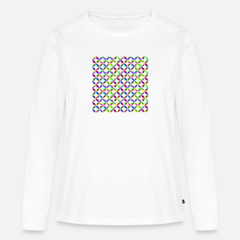 Muster - Frauen Premium Bio Langarmshirt - Weiß
