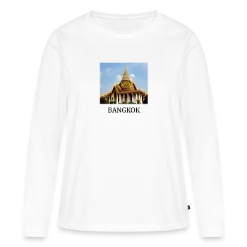 Bangkok - Frauen Premium Bio Langarmshirt - Weiß - Vorne - Julia (174cm)