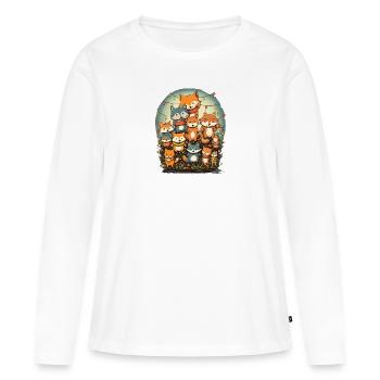 Whimsical journey - Women's Premium Organic Long Sleeve Shirt - white - Front - Julia (174cm)