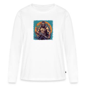Paix mondiale Désarmement geek familial génial - T-shirt manches longues Premium bio Femme - blanc - Devant - Julia (174cm)