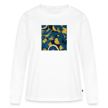 Lemon - Women's Premium Organic Long Sleeve Shirt - white - Front - Julia (174cm)