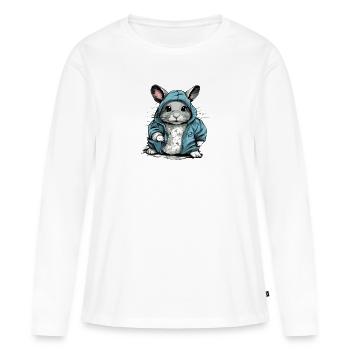 Bibi the chinchilla - Women's Premium Organic Long Sleeve Shirt - white - Front - Julia (174cm)
