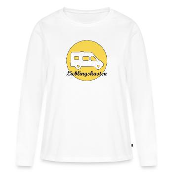 Lieblings-Kastenwagen - Frauen Premium Bio Langarmshirt - Weiß - Vorne - Julia (174cm)