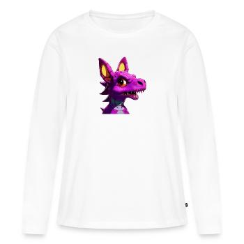 lila dragon - Frauen Premium Bio Langarmshirt - Weiß - Vorne - Julia (174cm)